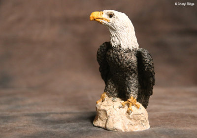 Stone Critter Bald Eagle figurine