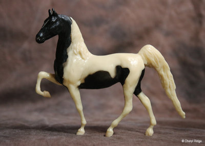 Breyer Little Bits Paddock Pal Saddle Club Saddlebred - black pinto