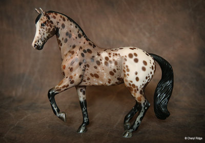 Breyer classic warmblood CM etched by Lindy Pinkham