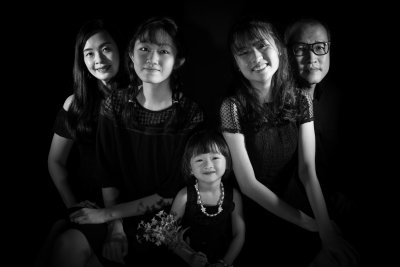 Family Photo in BW