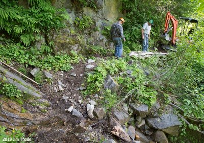 Green River Trail, Creek stopped Excavator