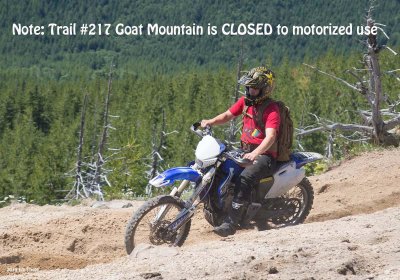 This trail is NOT open to motorized use
