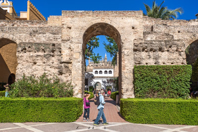 Looking back through the Lion Gate