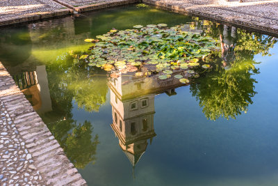 Reflection of Church of Santa Maria de la Alhambra