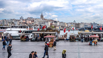 Eminonu Pier & Galata Bridge