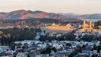 GG Bridge, Presidio & Saint Ignatius Church