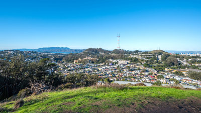 Looking North to Twin Peaks & Sutro Tower