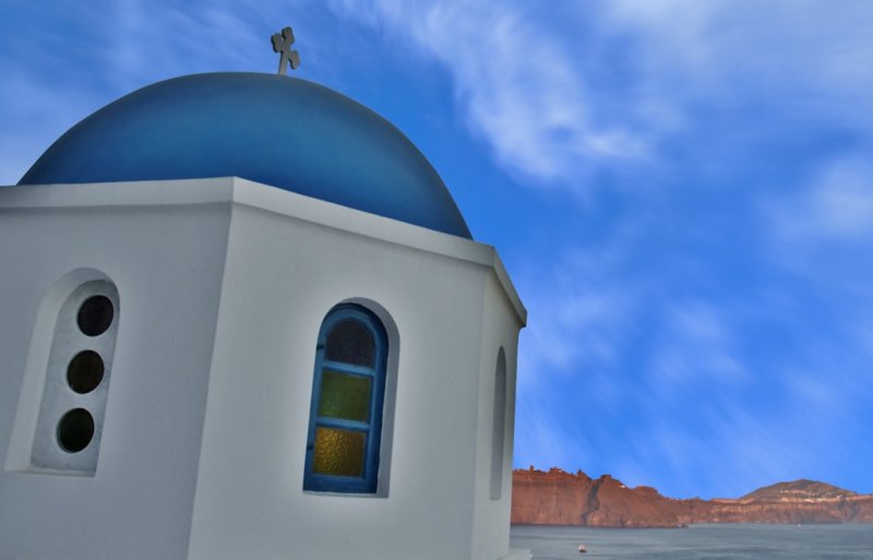 View from Oia, Santorini.