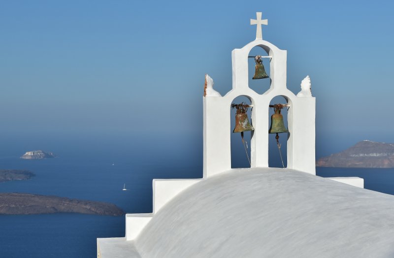 Aegean view from Imerovigli, Santorini.