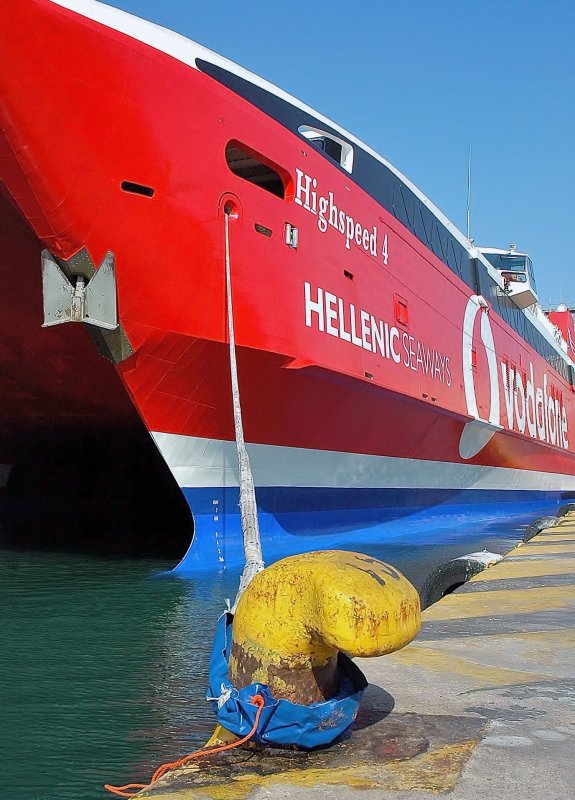 At the port of Piraeus.