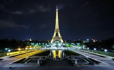 La Tour Eiffel vue du Trocadero.