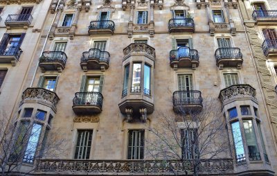 Facade of a building in Barcelona.