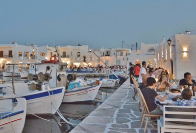 Dinner in Naoussa, Paros.