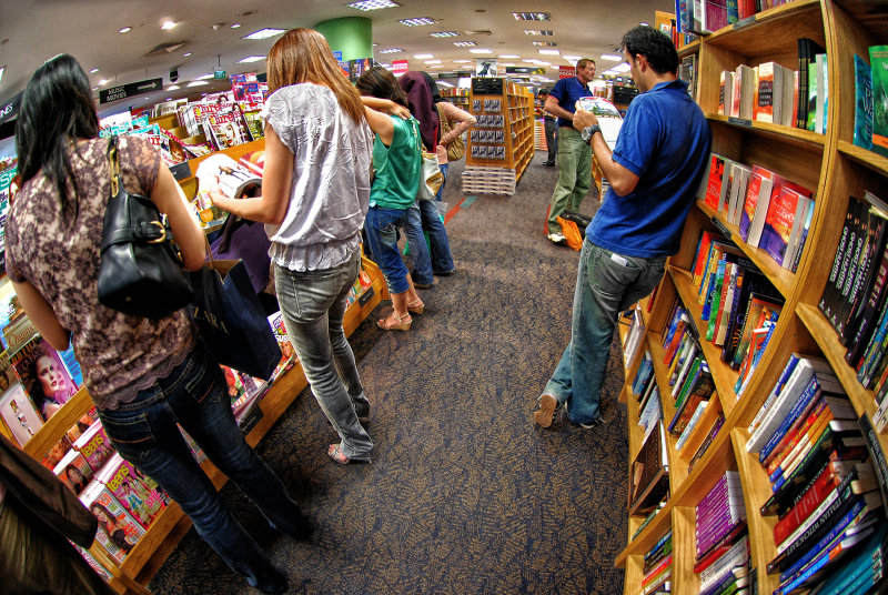 Browsing in bookstore