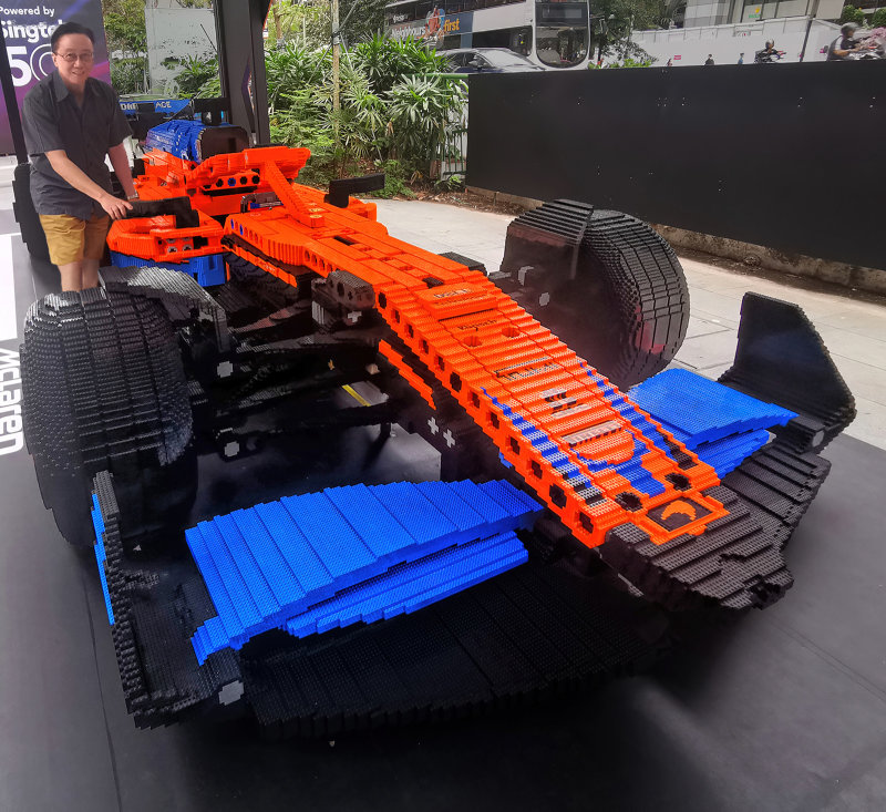 Lego replica of the McLaren Formula 1 race car