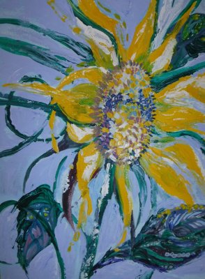 Acrylic sunflower 75