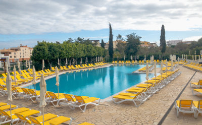 Pool side at the Villa Petra