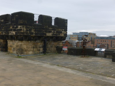 Climbing up to the battlements for one of the best view of Newcastle