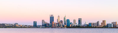 Perth and the Swan River at Sunrise, 16th December 2018