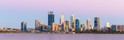 Perth and the Swan River at Sunrise, 16th January 2019