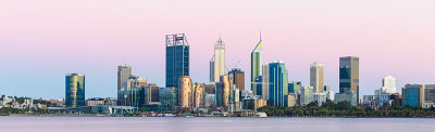 Perth and the Swan River at Sunrise, 17th January 2019