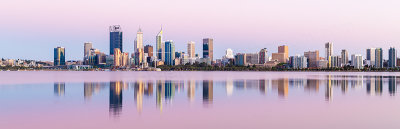 Perth and the Swan River at Sunrise, 1st January 2019
