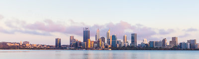 Perth and the Swan River at Sunrise, 21st January 2019