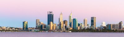 Perth and the Swan River at Sunrise, 27th January 2019