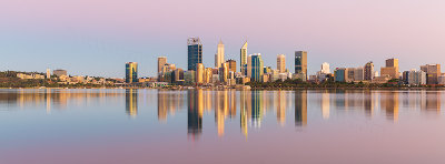 Perth and the Swan River at Sunrise, 28th January 2019