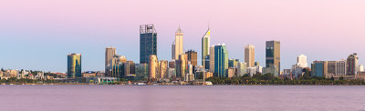 Perth and the Swan River at Sunrise, 31st January 2019