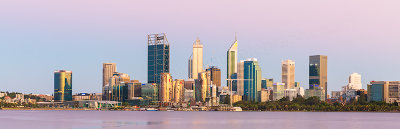 Perth and the Swan River at Sunrise, 7th January 2019