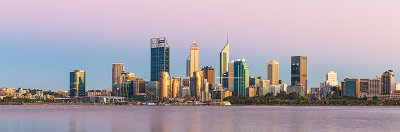 Perth and the Swan River at Sunrise, 11th February 2019