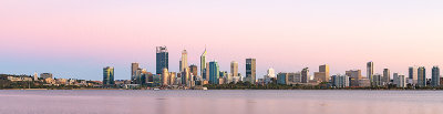 Perth and the Swan River at Sunrise, 17th February 2019