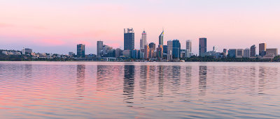 Perth and the Swan River at Sunrise, 26th February 2019