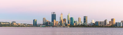 Perth and the Swan River at Sunrise, 2nd February 2019