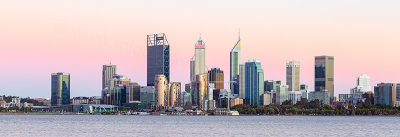 Perth and the Swan River at Sunrise, 4th February 2019