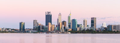 Perth and the Swan River at Sunrise, 6th February 2019