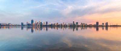 Perth and the Swan River at Sunrise, 8th March 2019