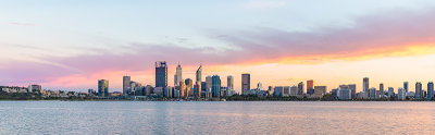 Perth and the Swan River at Sunrise, 14th March 2019