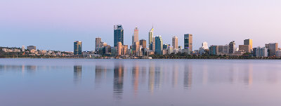 Perth and the Swan River at Sunrise, 17th March 2019