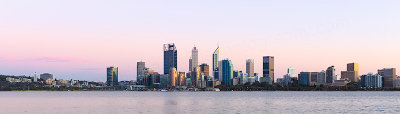 Perth and the Swan River at Sunrise, 18th March 2019