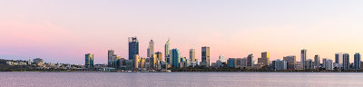 Perth and the Swan River at Sunrise, 29th March 2019