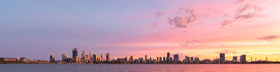 Perth and the Swan River at Sunrise, 31st March 2019