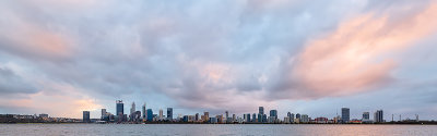 Perth and the Swan River at Sunrise, 16th April 2019