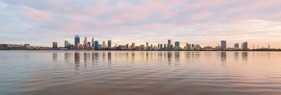 Perth and the Swan River at Sunrise, 17th April 2019