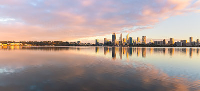 Perth and the Swan River at Sunrise, 20th April 2019