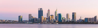 Perth and the Swan River at Sunrise, 8th April 2019