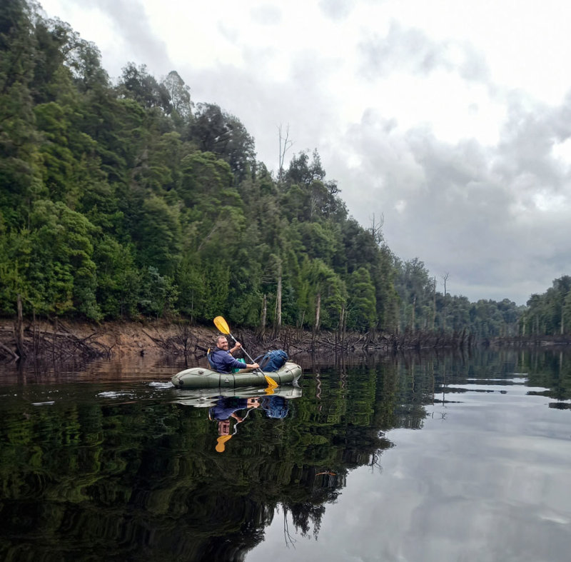 paddling the Pieman River