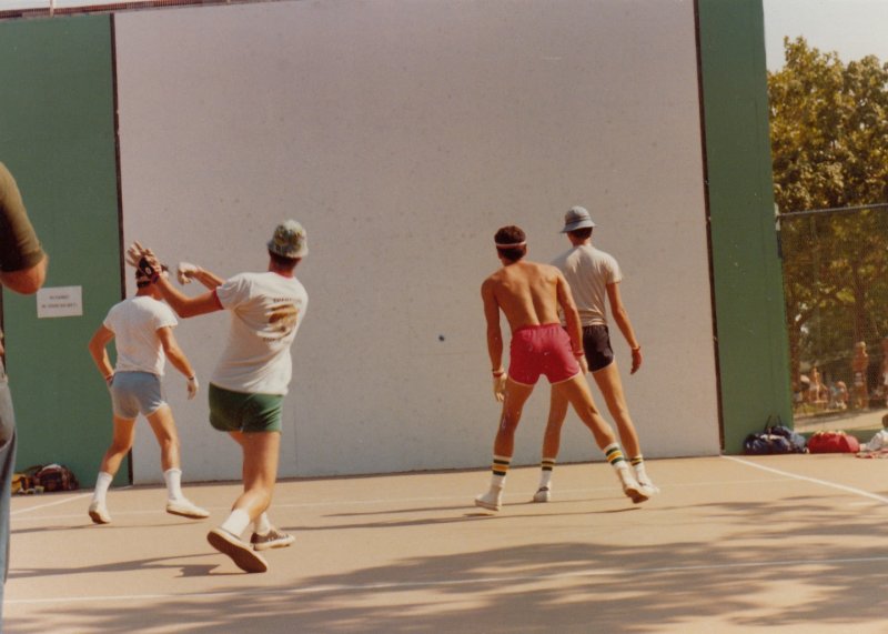 Shorehaven Handball; Mitchell and Me with the hats on; 1978