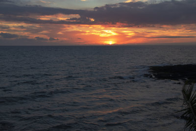 Sunset from lanai in Kona